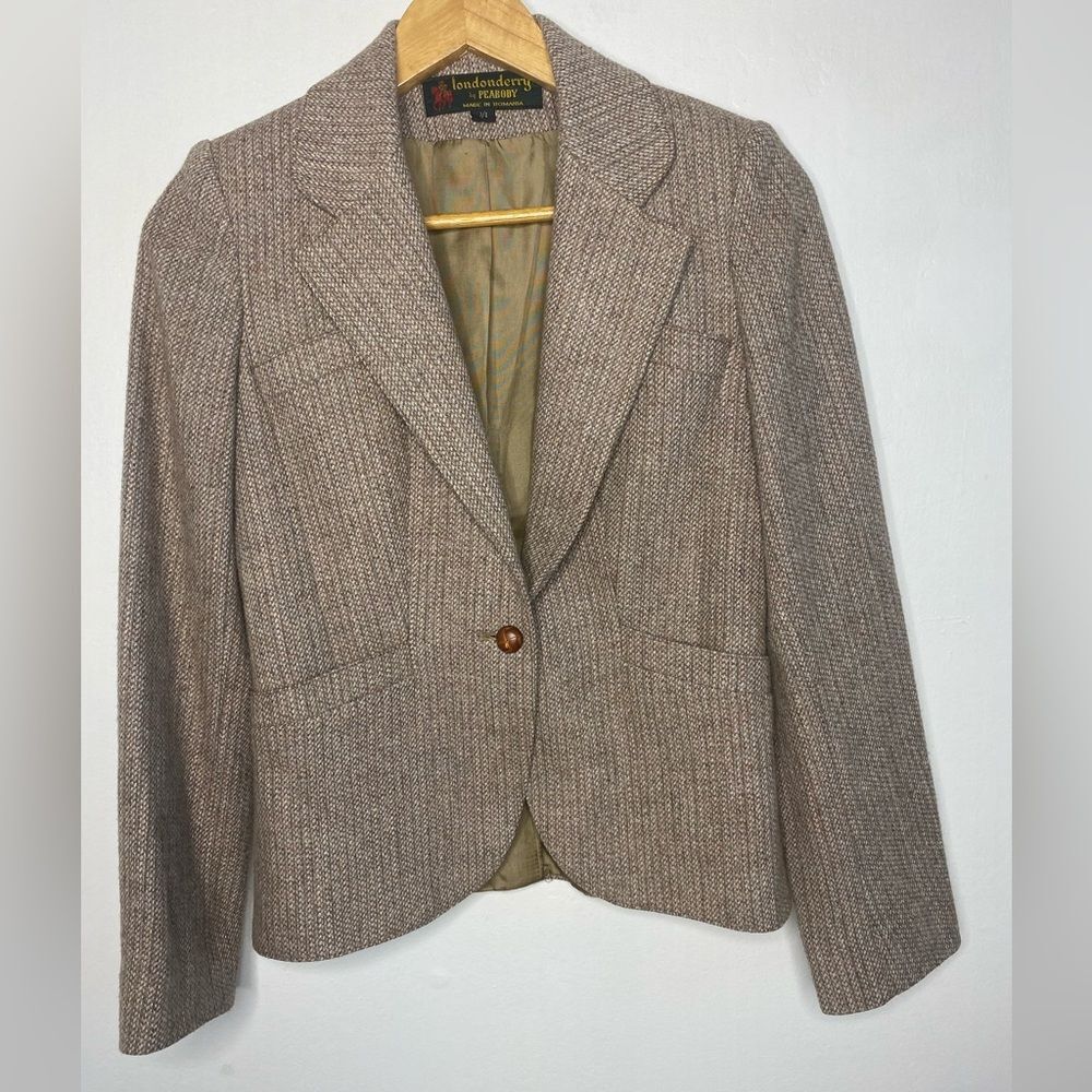 Londonderry Peabody Vintage Wool Tailored Blazer Size 2 Academia Preppy